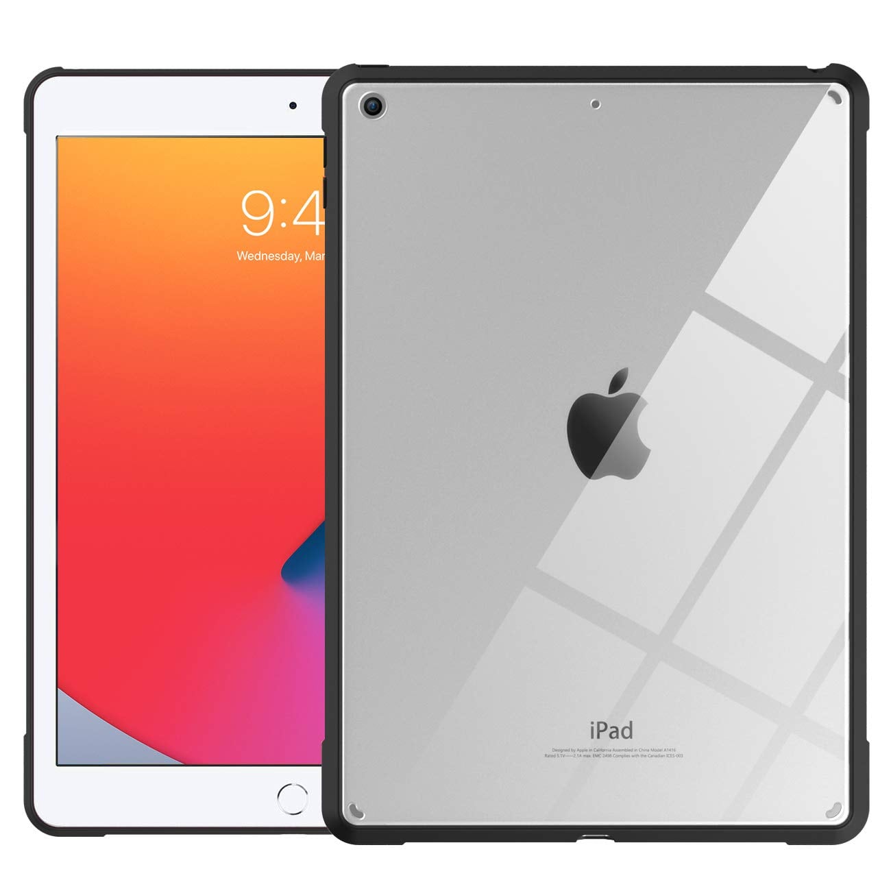 TiMOVO iPad 第9世代/第8世代/第7世代 ケース 10.2インチ iPad 10.2 カバー クリア背面