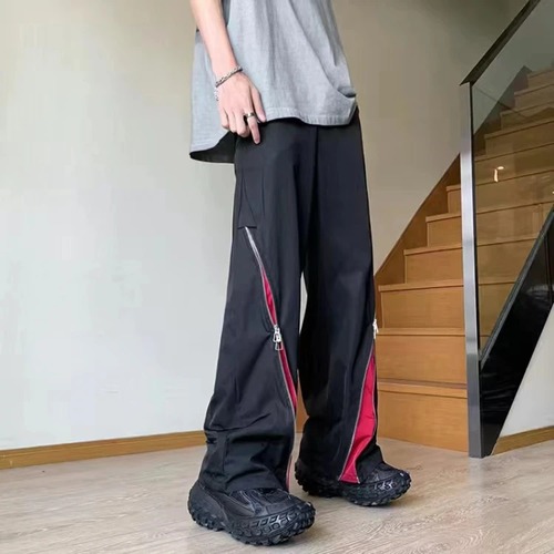 男性と女性のためのレトロなヒップホップカーゴパンツ,カジュアルなバギースウェットパンツ,レタリング,原宿,ストリートウェア,ジッパー,y2kトラックスーツ y2k ボトムス  T240831222911_03