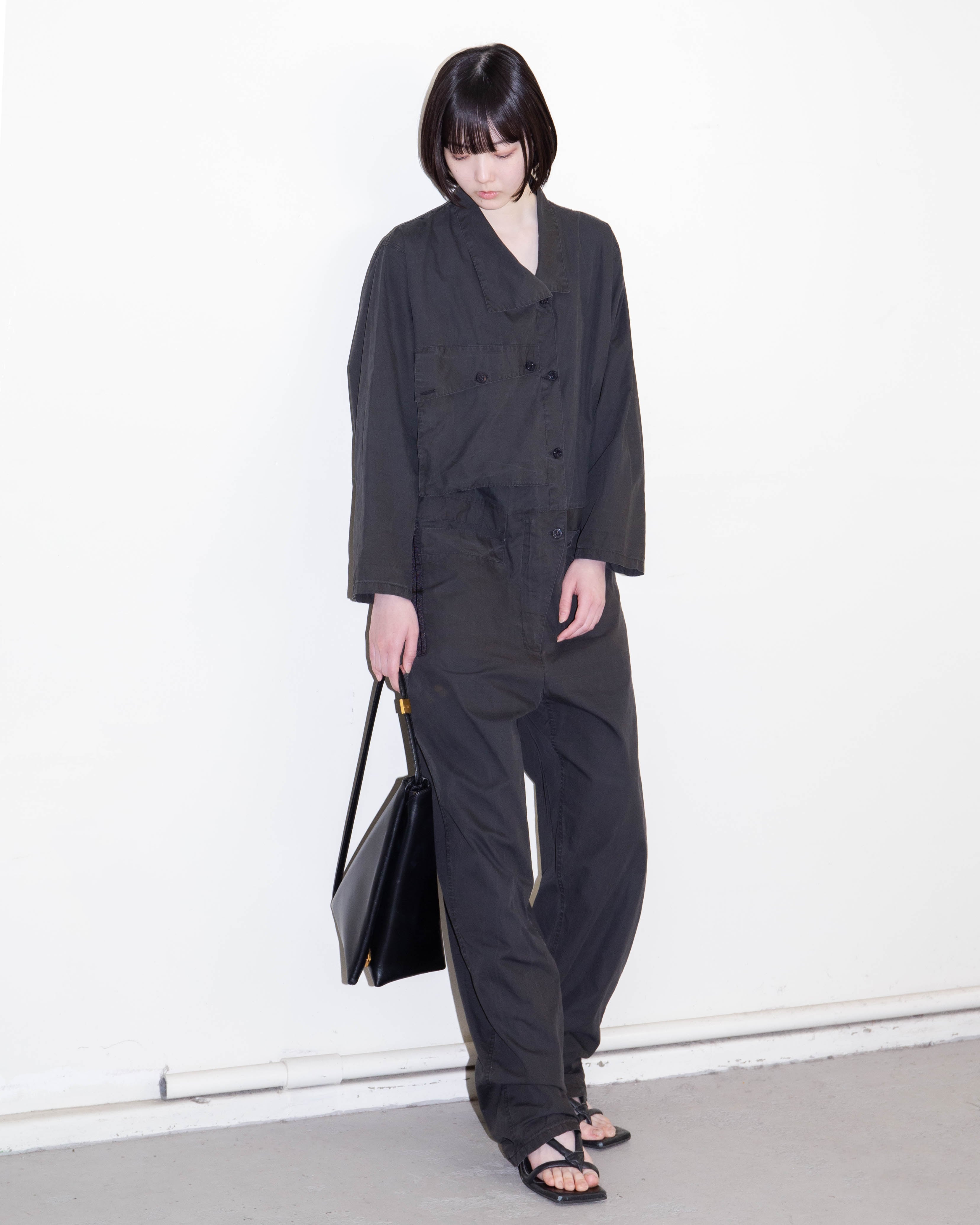 luik 購入 90s vintage ベロア オーバーオール オールインワン 1990s strapless velour all-in-one | LUIK FINN