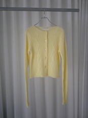 RITSUKO KARITA - Soft air cardigan〔plain〕Ice turquoise