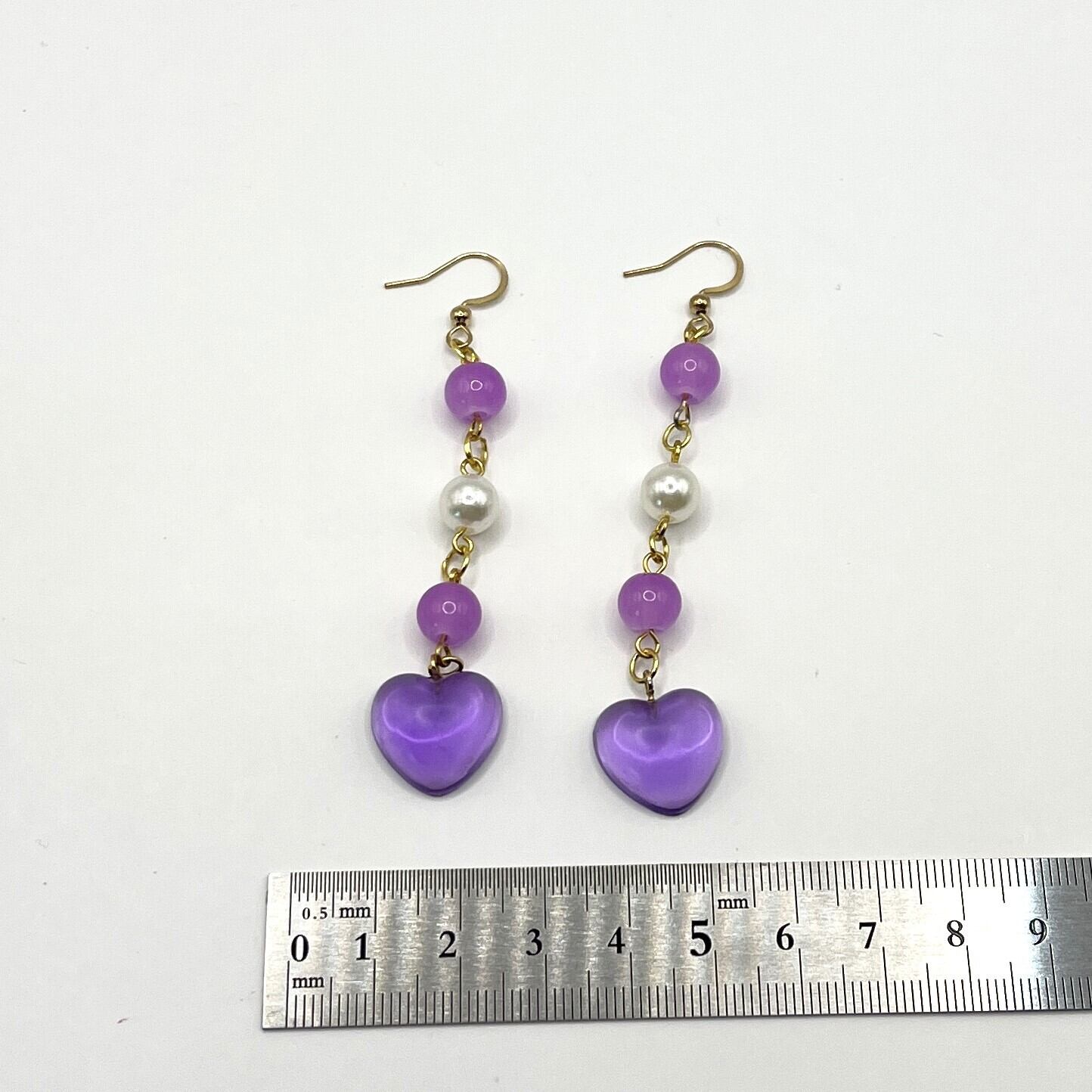 推し活 ピアス ハート 紫担当 | ♡OSHI LOVE♡Shop
