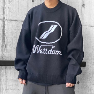 【WE11DONE】BLACK LOGO JQD SWEATER  (BLACK)