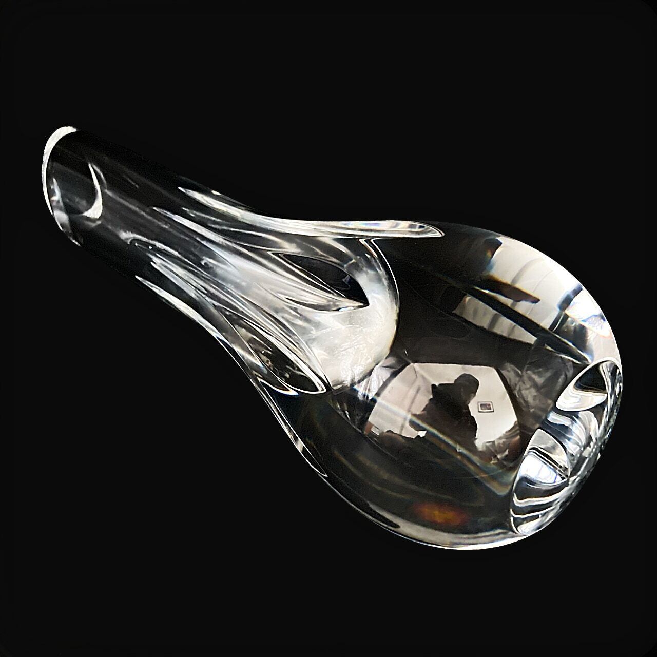 バカラ Baccarat フランス クリスタルガラス 花瓶 フラワーベース 23.5cm