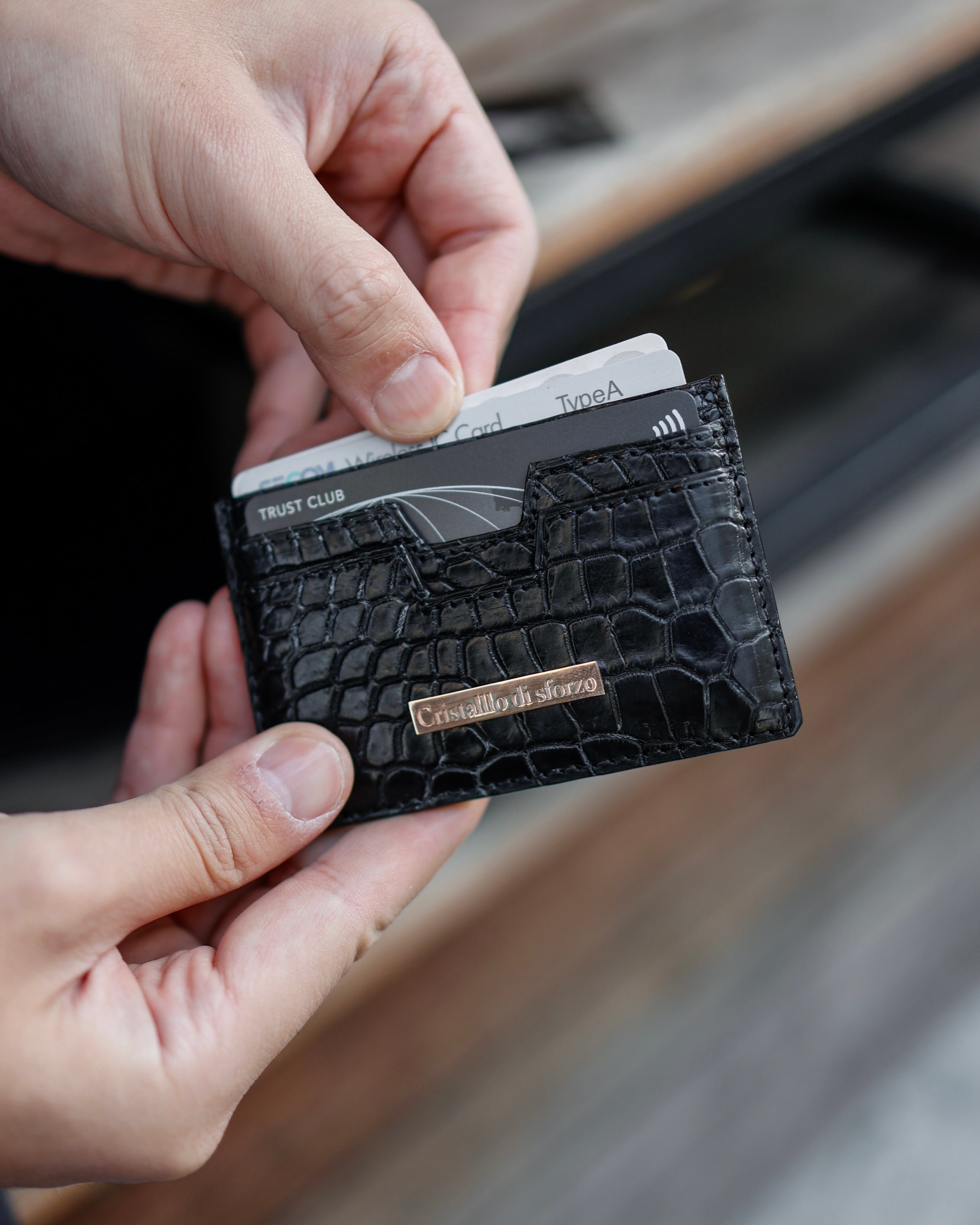 圧倒的高級感】Crocodile Porosus Card Case【最高級ポロサス】【送料