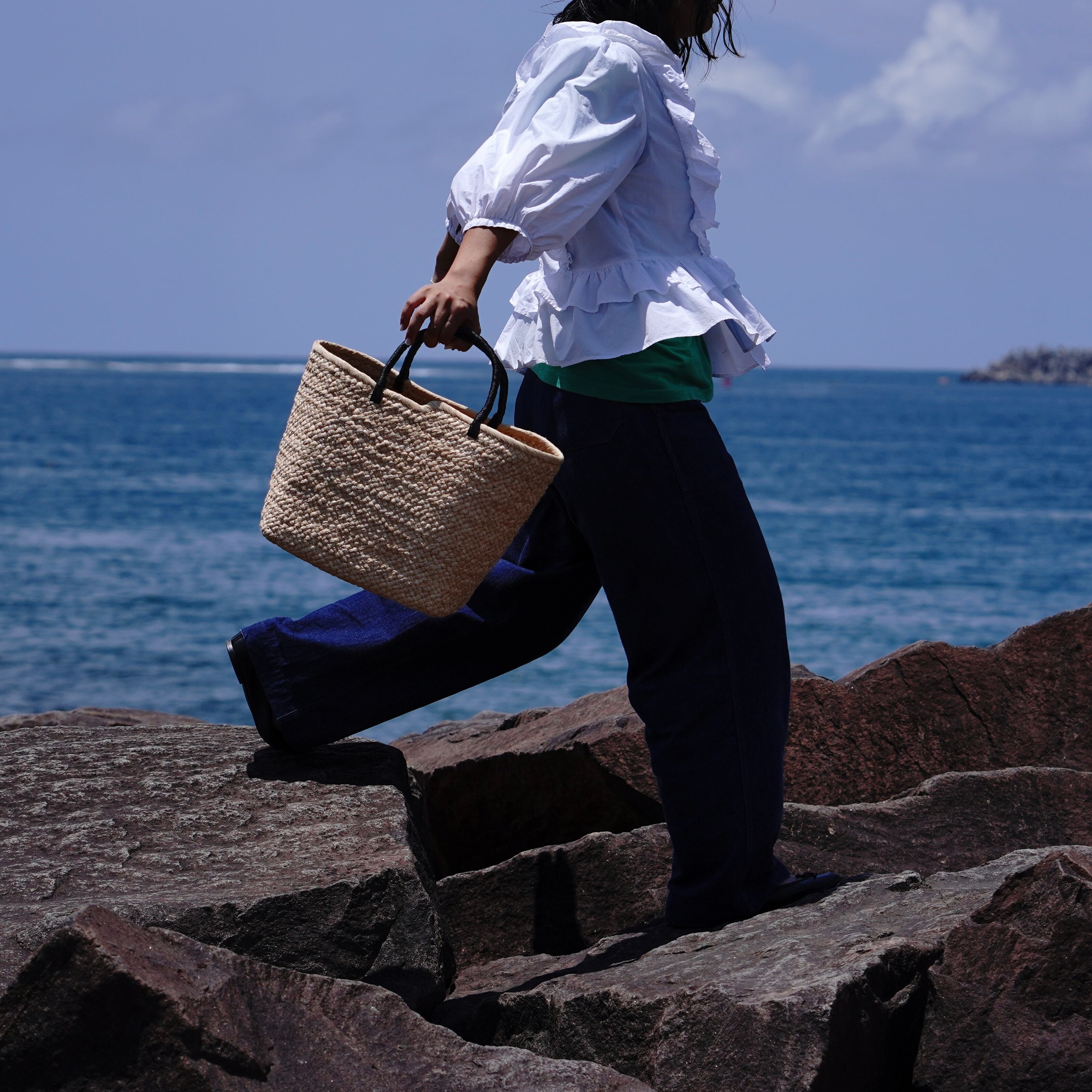 Marche Bag (M) - Color handle | AMPIANA