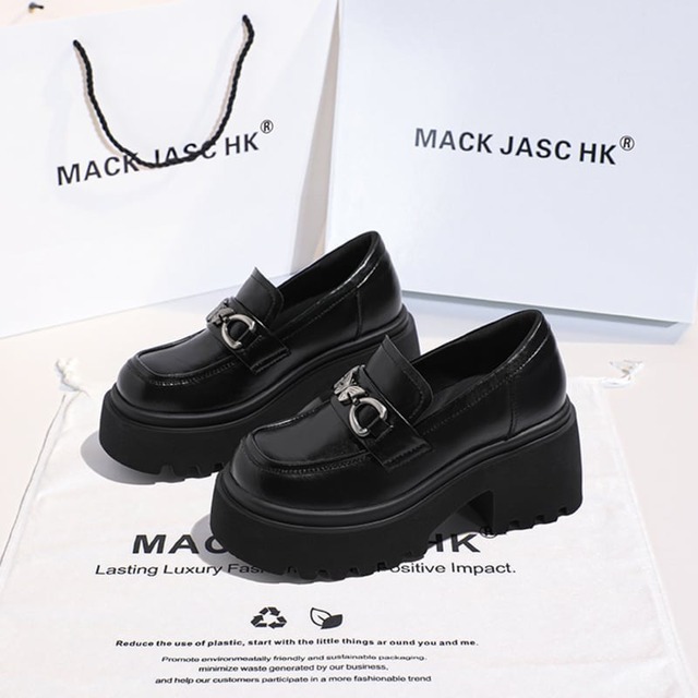 bit-attached platform loafer shoes m0081