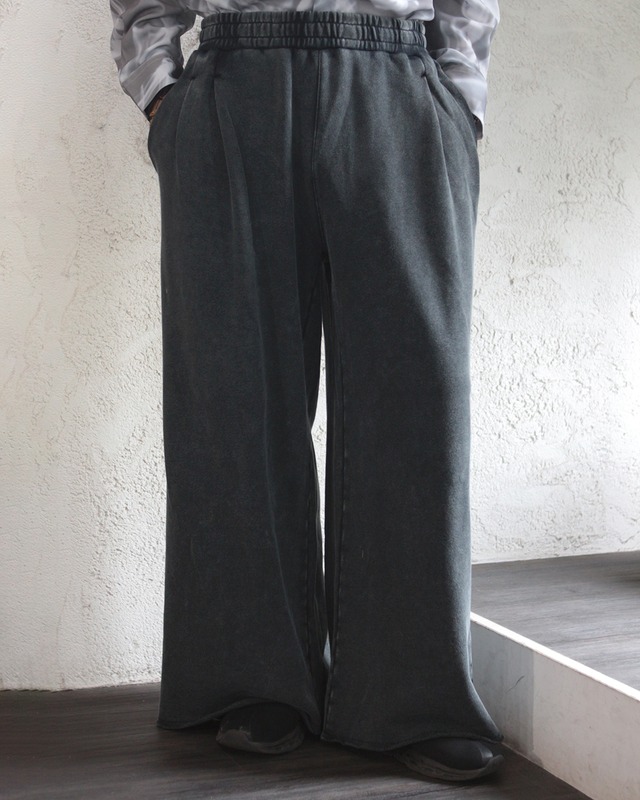 再入荷！！【Select】スウェットカットオフ ワイドパンツ　(250941)