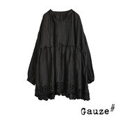 Gauze# * アンティーク スカラップ レース スウィッチング ギャザー 