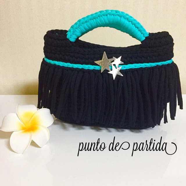 ショルダーバッグ ズパゲッティ Tシャツヤーン えがたい スタークロッシェ 