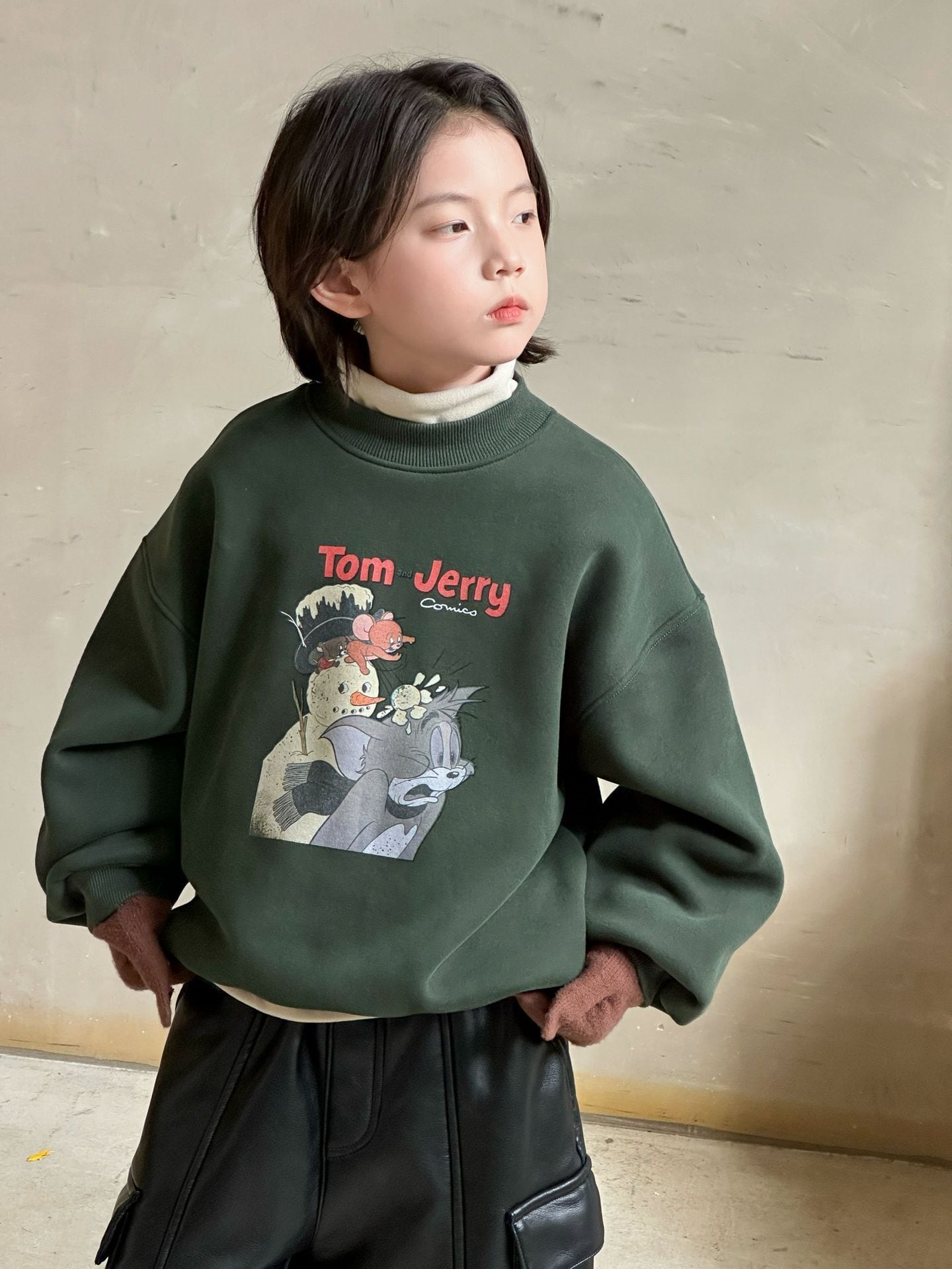 裏起毛イラストトレーナー