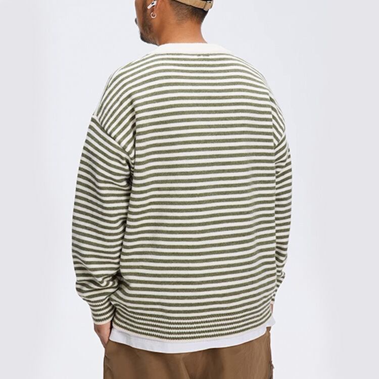 ★RETRO STRIPED LONG SLEEVE SWEATER　　　A0833