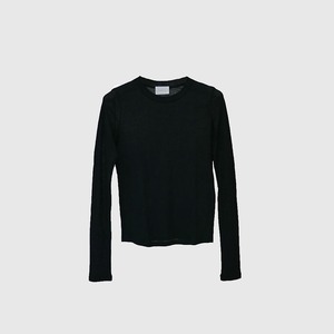 シアーロングスリーブTシャツ(ブラック)