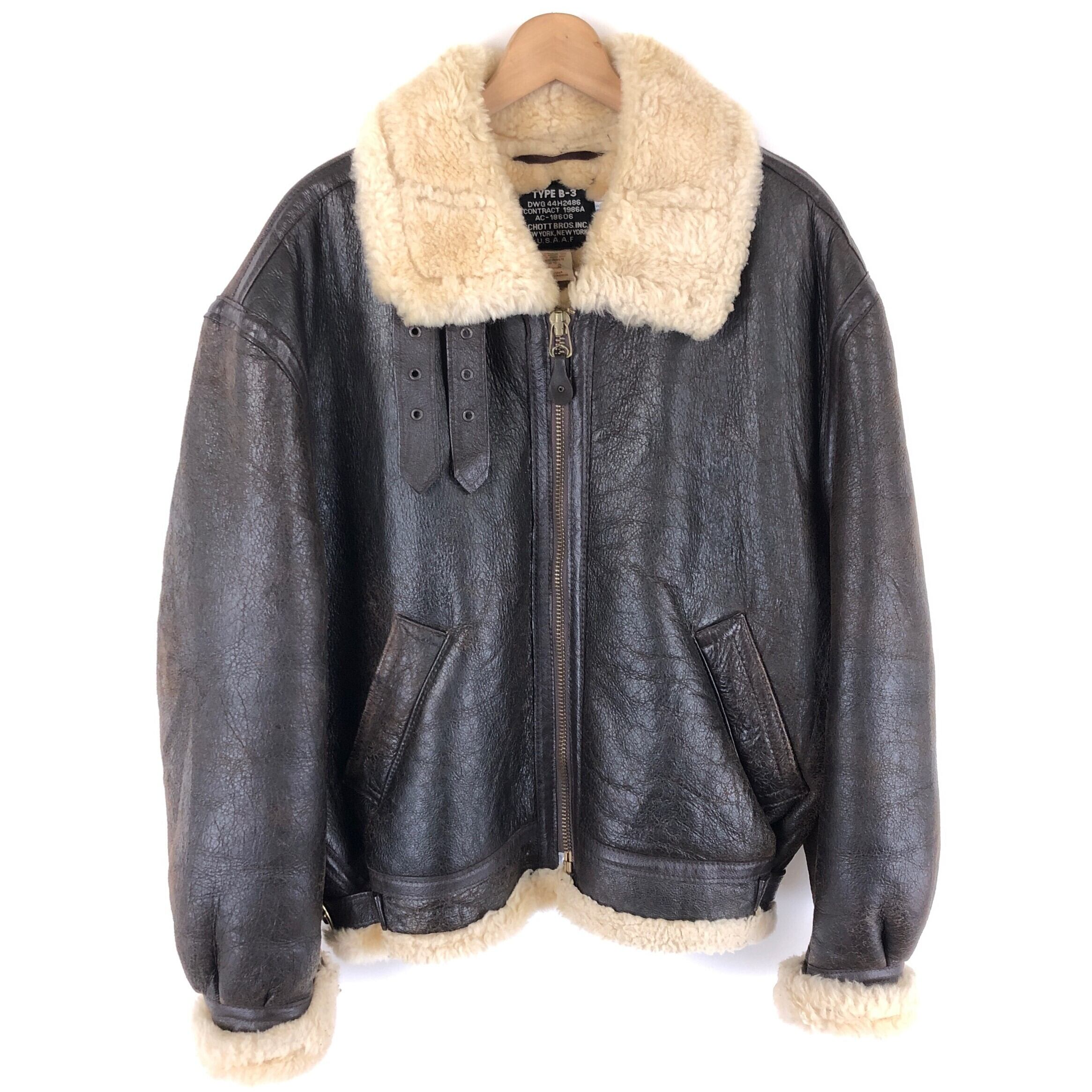 schott B-3 中古 1991年購入 サイズ38 長し USA製