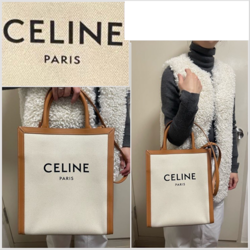 CELINE セリーヌ    バーティカル カバ  トートバッグ キャンバス