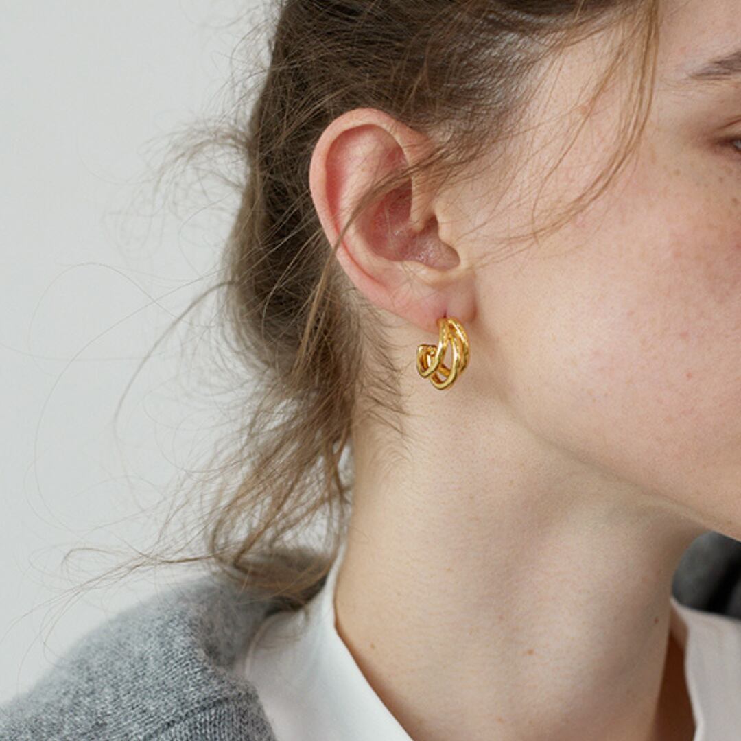 トリプルフープピアス T5032