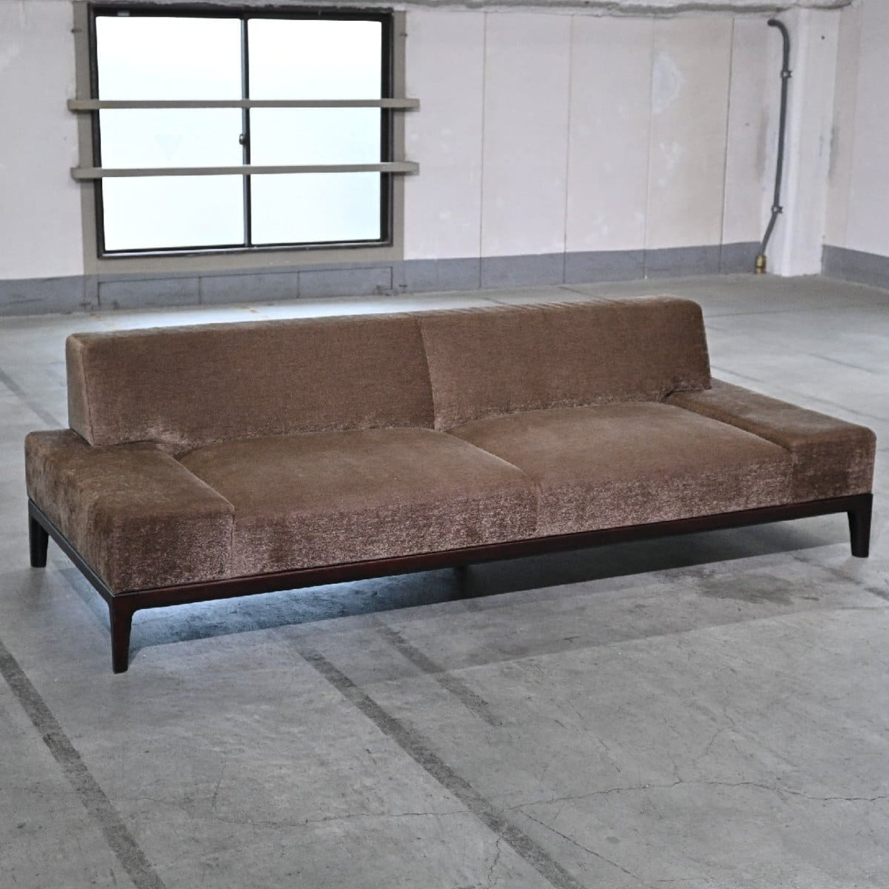 TIME & STYLE 108万「HORIZONTAL」3人掛け ソファ オーク材 3P トリプル モダン タイムアンドスタイル ホリゾンタル リビング ダイニング【中古家具/中古インテリア/USED家具ユーズド家具/リサイクル】