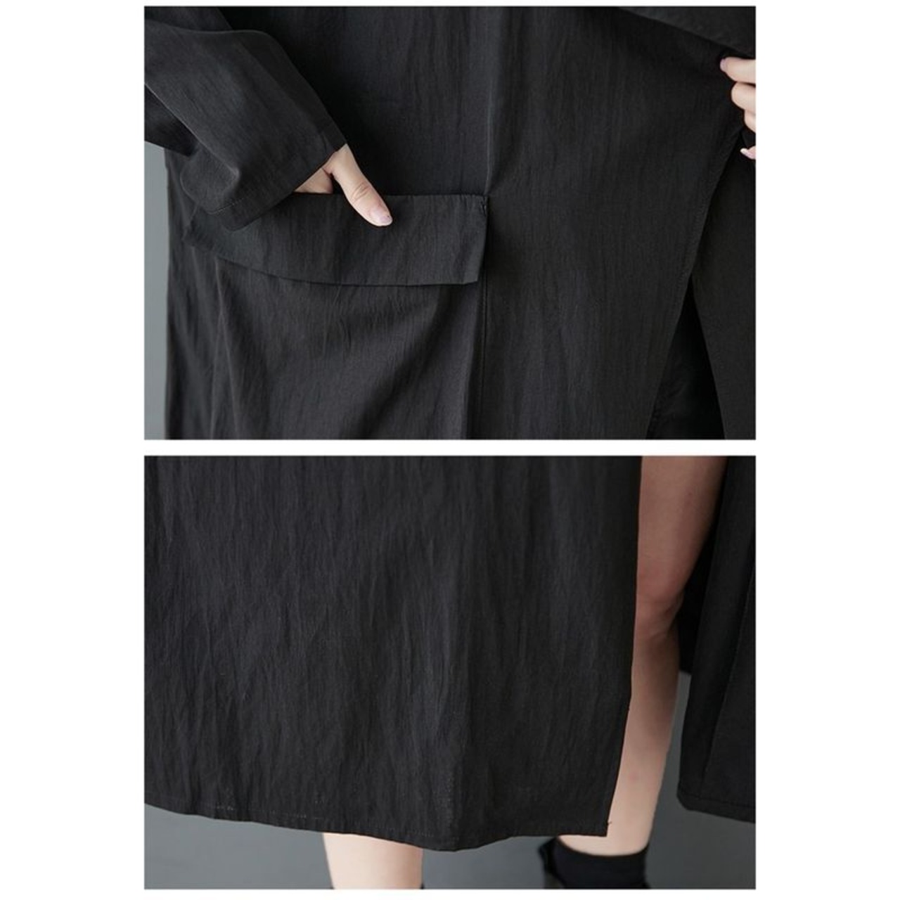 オーバーサイズ ロング トレンチ コート  00285