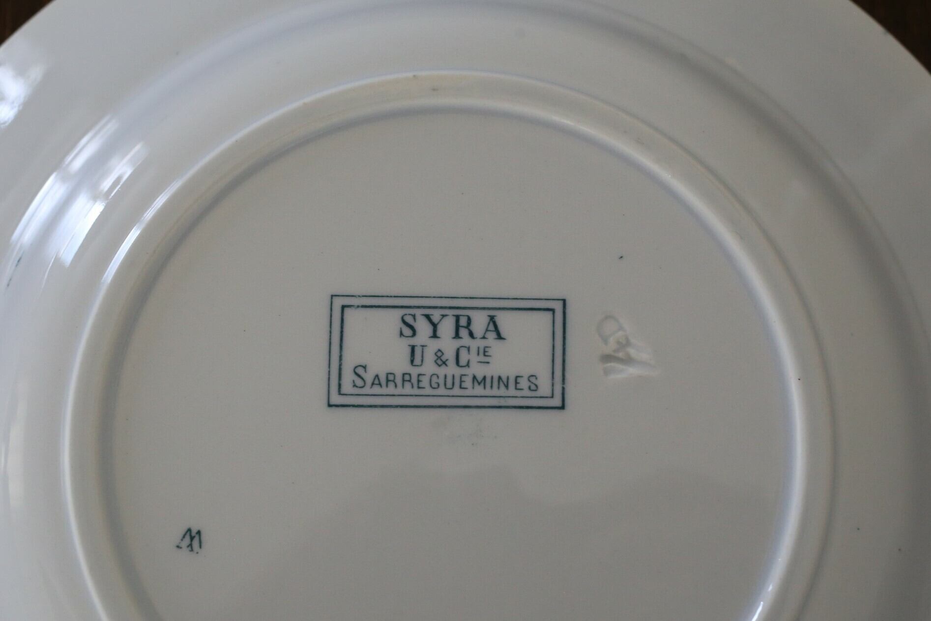 フランス アンティーク サルグミンヌ U&C SARREGUEMINES (SYRA) 深皿