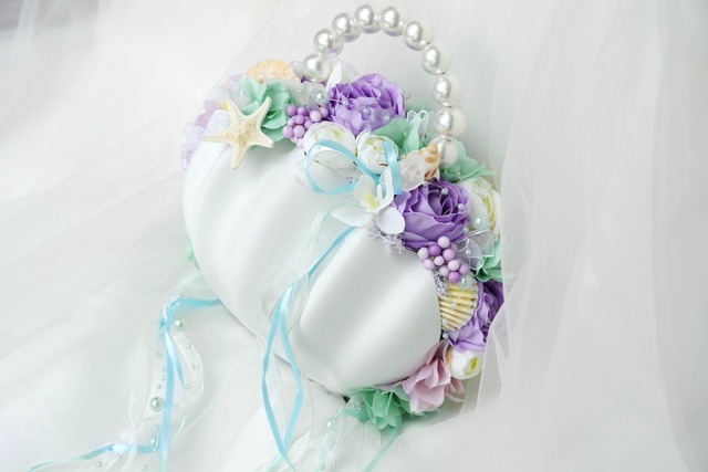 貝殻のバッグブーケ（ラベンダー&ミント） | mil petalos