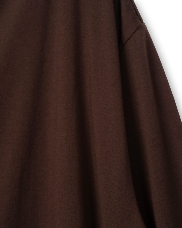 TAN/26SS-19 SMOOTH JERSEY DOUBLELONG TOP BROWN