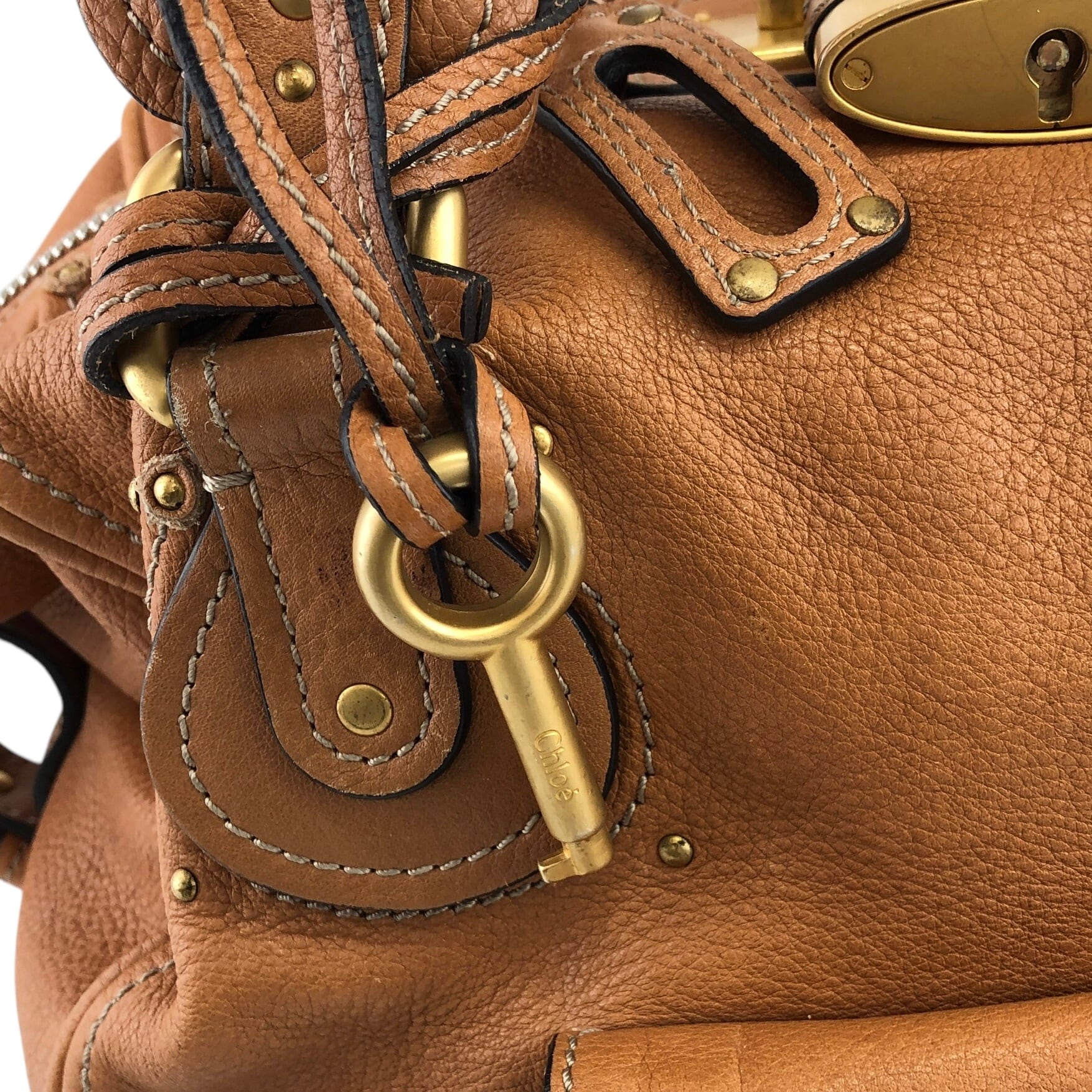 Chloe クロエ ハンドバッグ ブラウン パディントン レザー