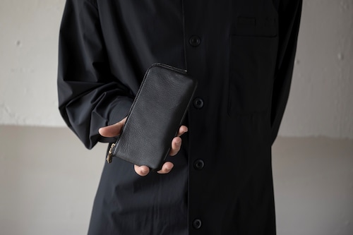 MUJI : long wallet.BLACK