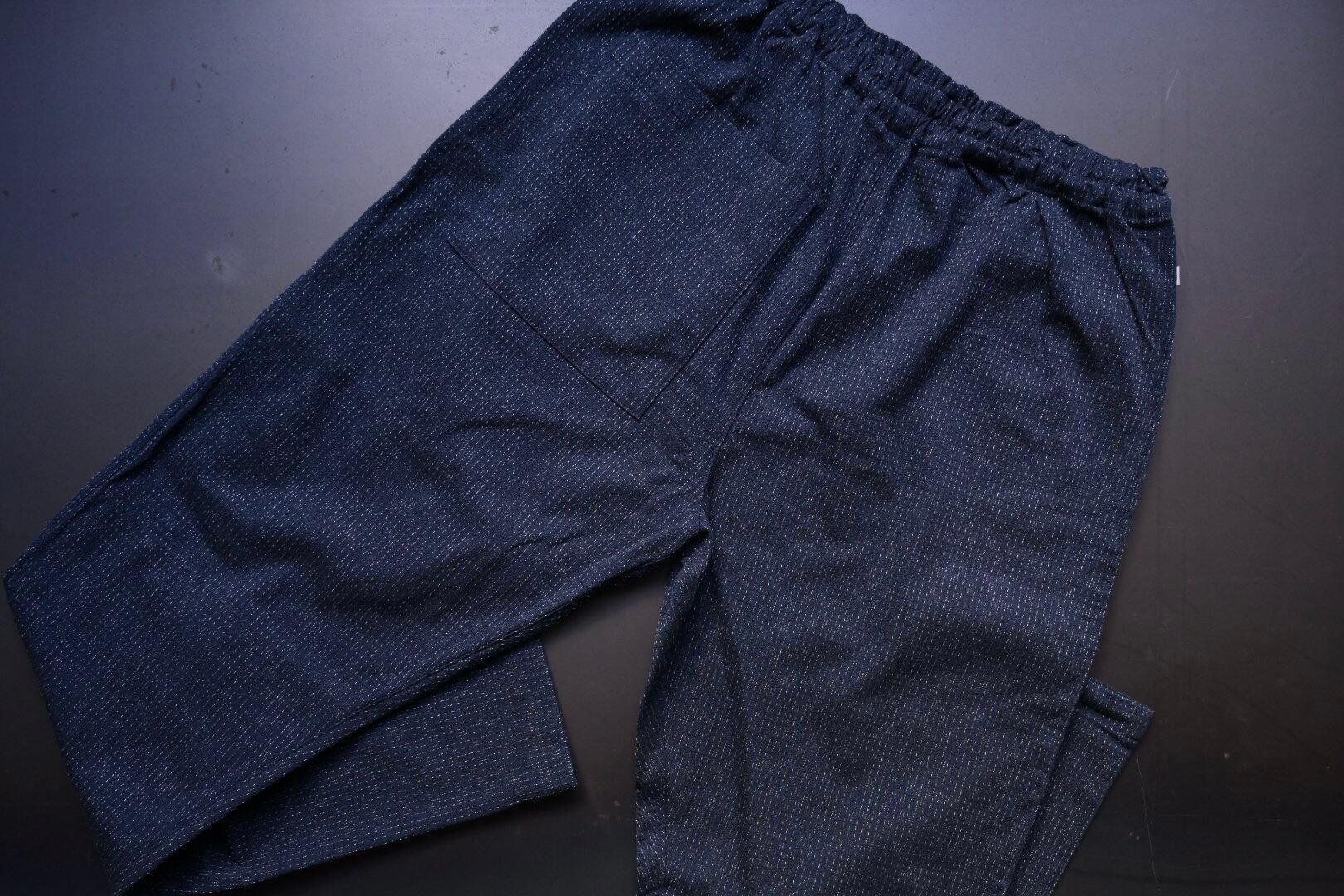 うなぎの寝床 MONPE 板染 ストレッチネイビー | 鎌倉倶楽部 茶寮