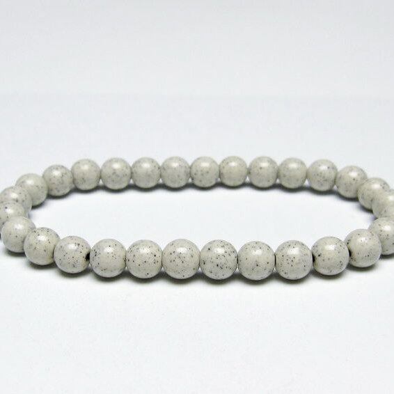 北投石 ブレスレット 6mm 一点物 メール便可 111-50335