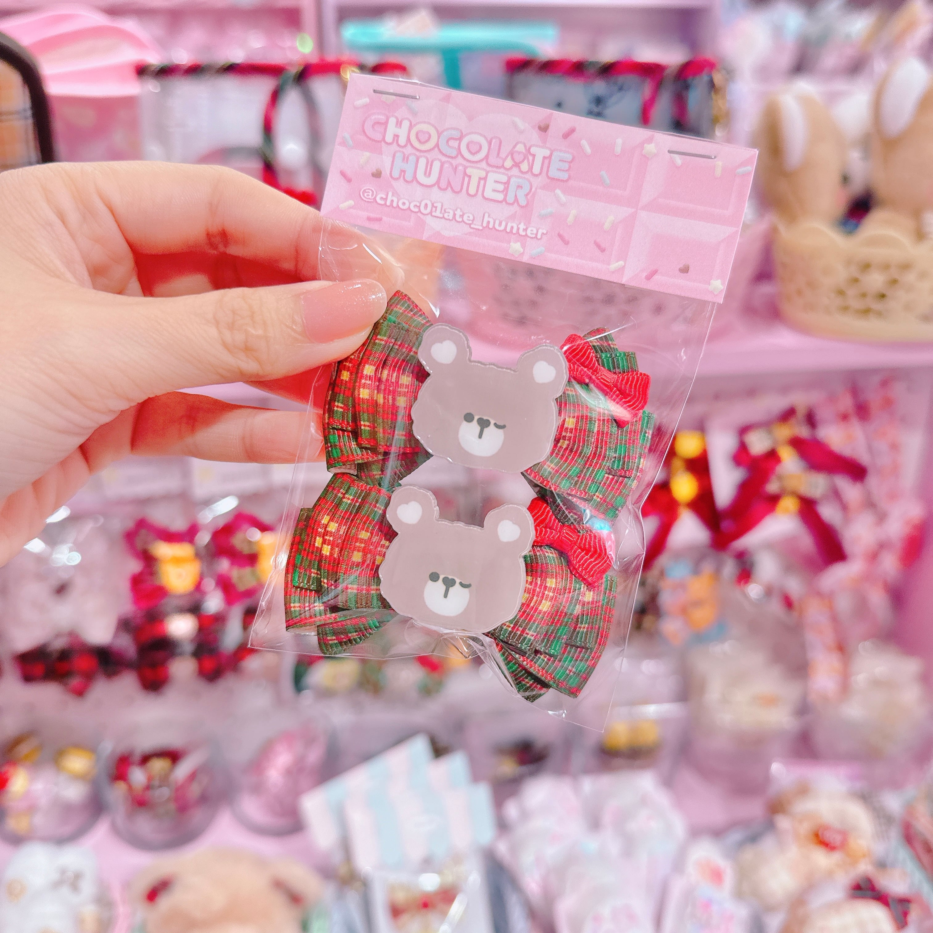 【R38】54-5エコリンリボンツインヘアゴム