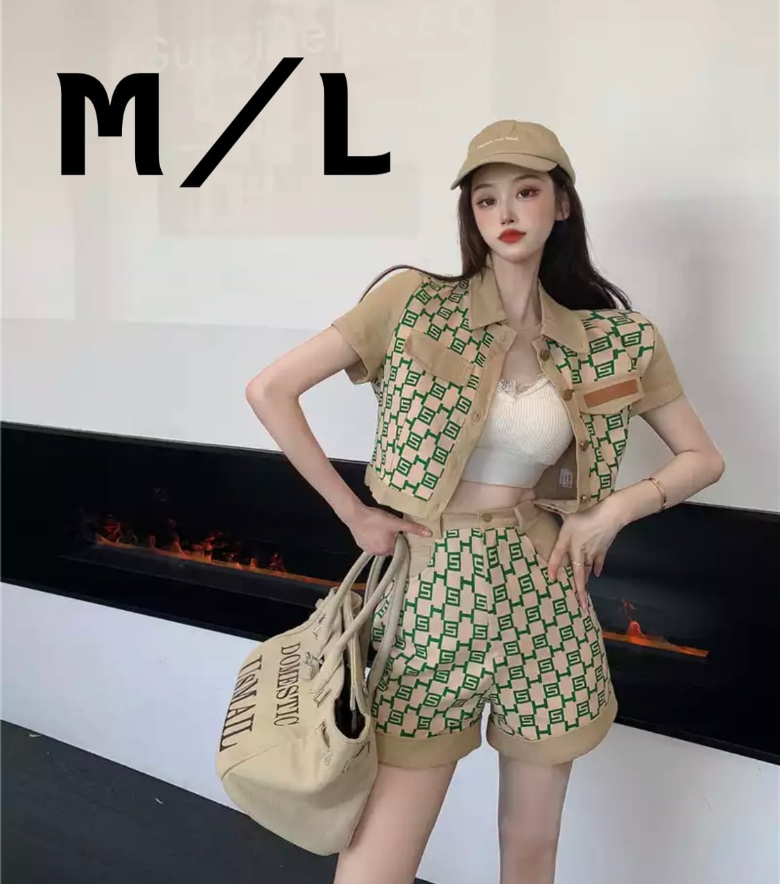 S柄 セットアップ 】韓国 ファッション M L ジャケット ショーパン