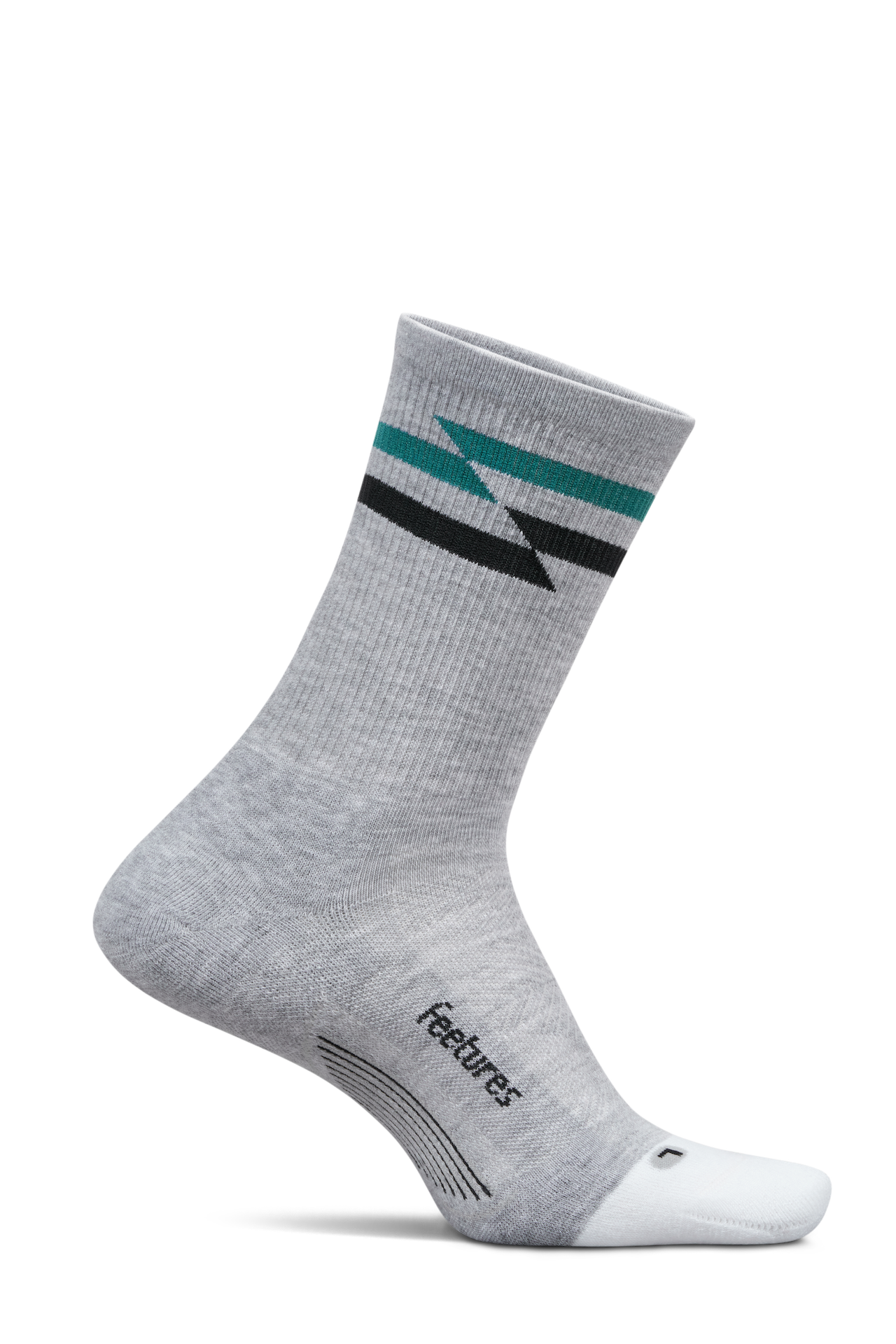 Feetures(フィーチャーズ)ELITE MAX CUSHION MINI CREW GrayTrack メンズレディースソックス
