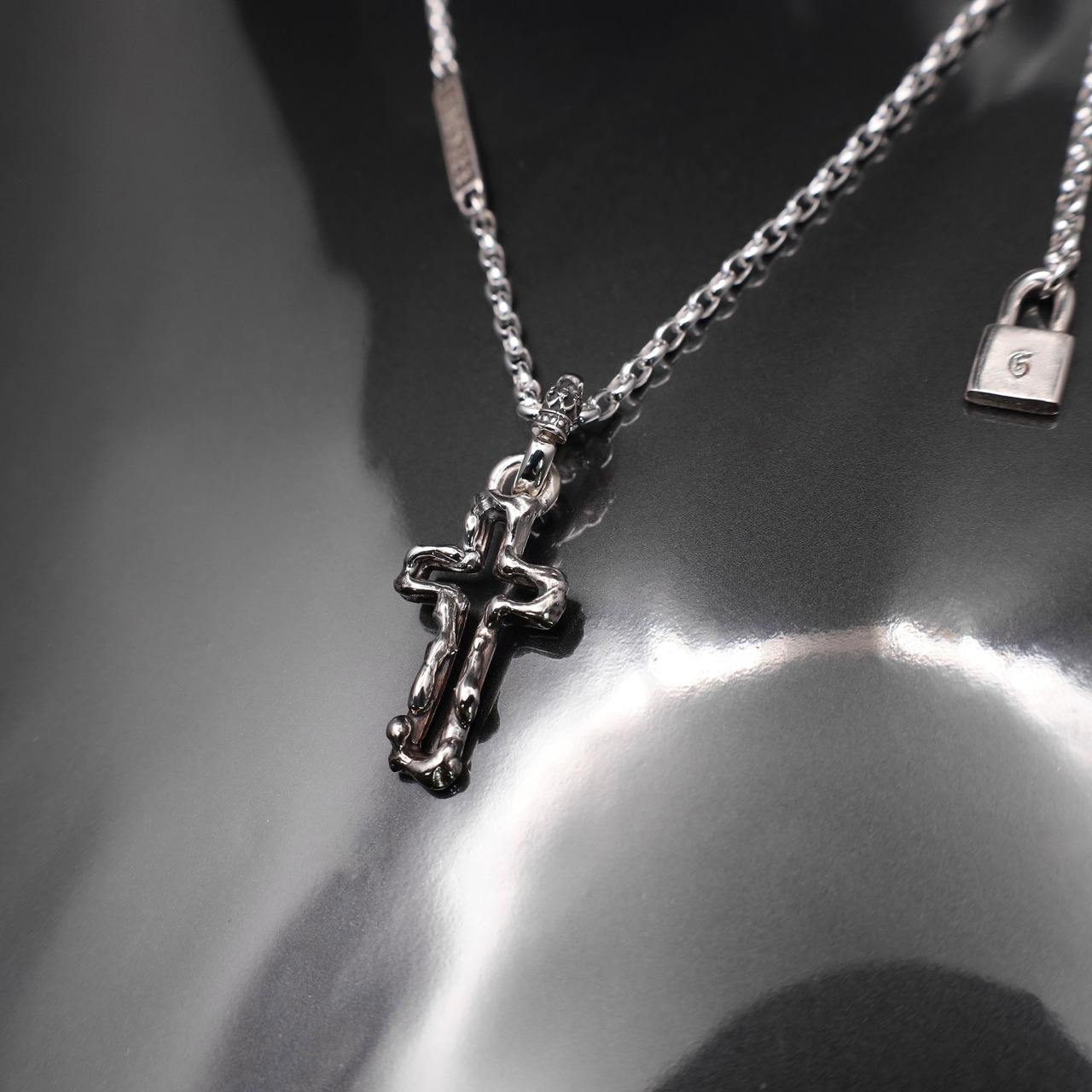 OPEN CROSS #1 with GODSIZE® I.D. TAG NECKLACE / オープンクロス#1ゴッドサイズ® I.D.タグネックレス