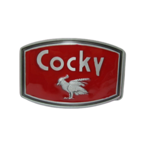 "Cocky" pewter finish buckle