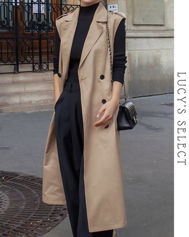 long tailored gilet    A1664
