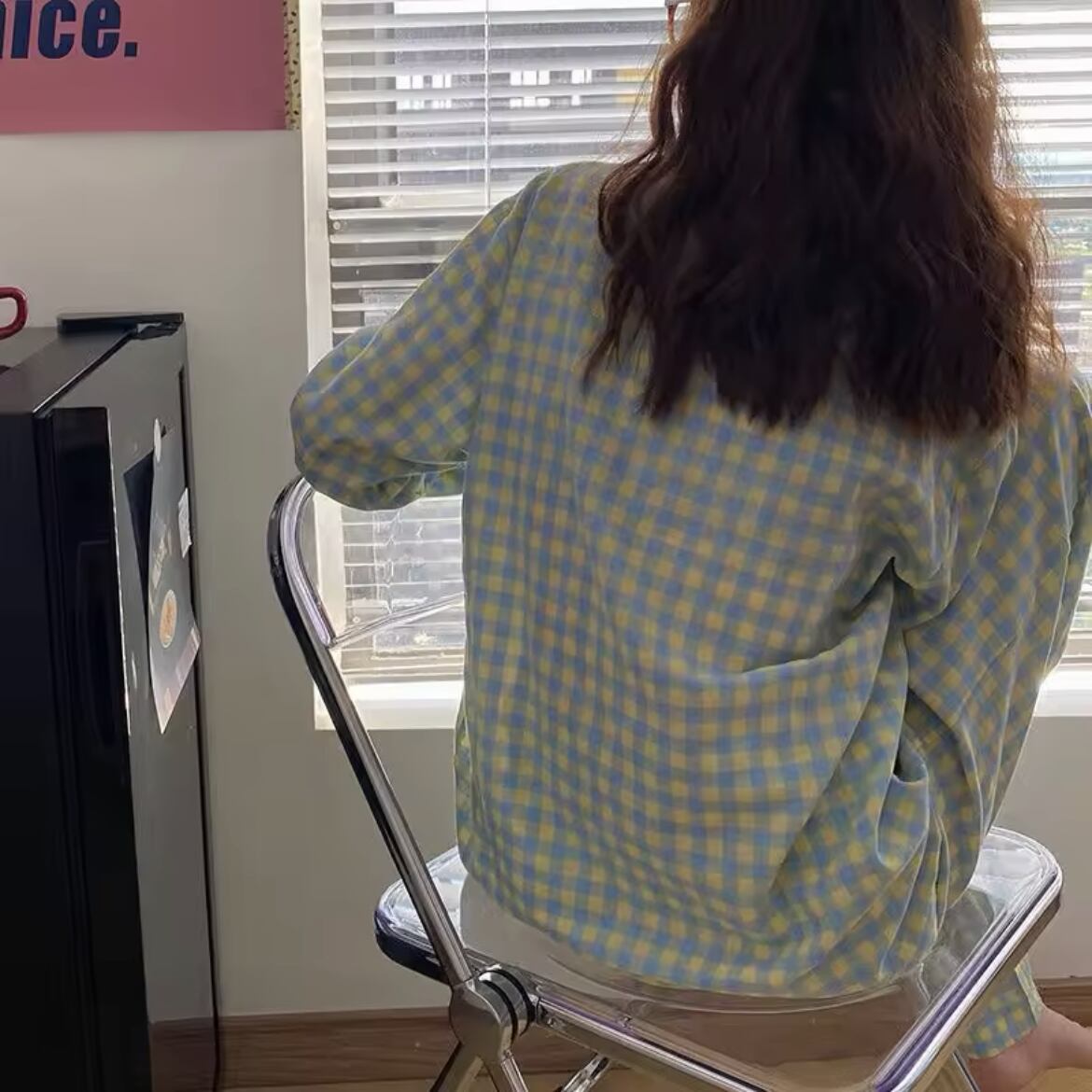 ガーリーチェックパジャマ