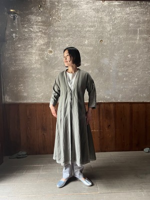 STARDUST original  Eledar dress  大麻布　 蓬・ヨモギ