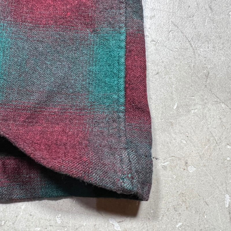 Game and Lake オンブレチェックオープンカラーシャツ ヴィンテージ 60's Game and Lake オンブレチェックオープンカラーシャツ 開襟