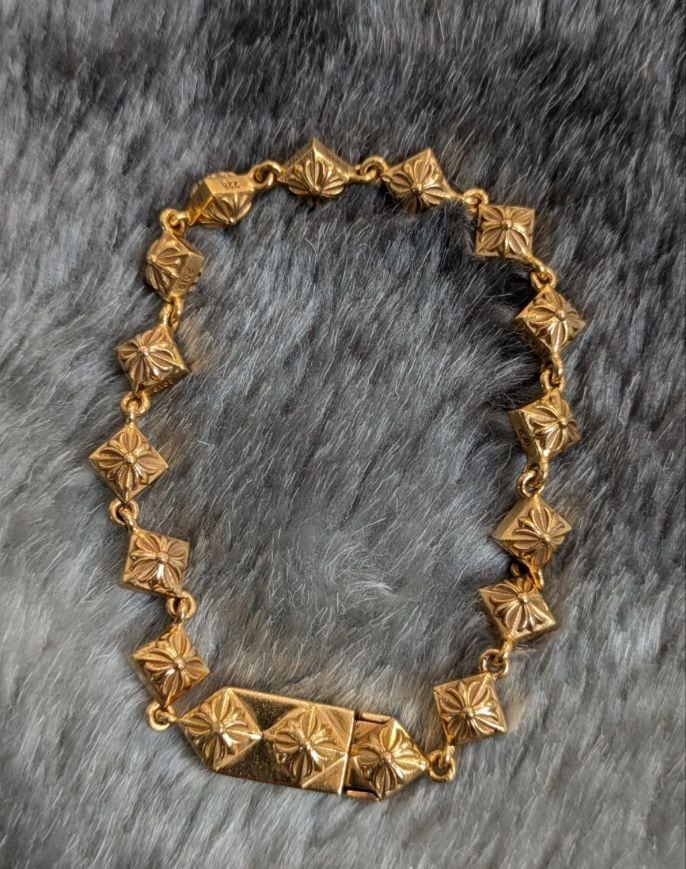 CHROME HEARTS クロムハーツ ピラミッドスタッズ ブレスレット 22k
