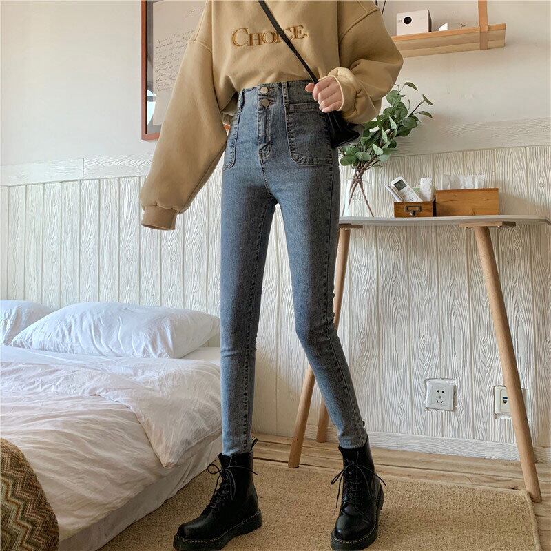 ジーンズレディース2020年春スリムスリミングフィートペンシルパンツネットレッドハイウエスト9ポイントパンツトレンドの新バージョン 1号婦人58081320125