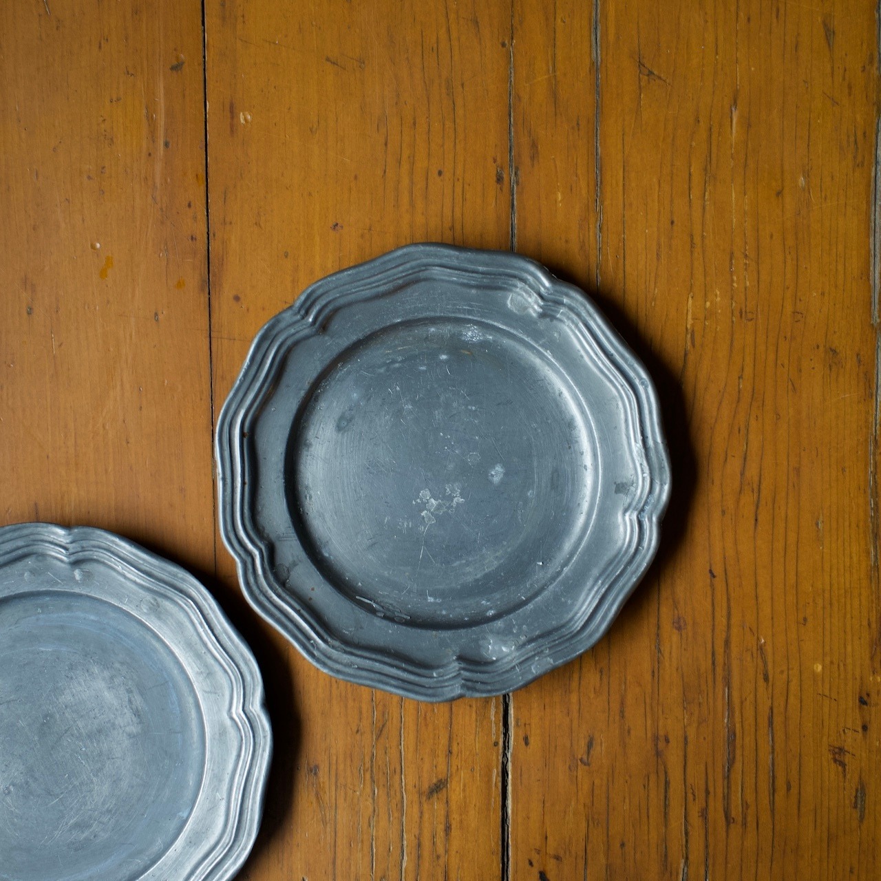 Pewter Plate / ピューター プレート【B】〈 エタン・トレイ・店舗什器・食器・アンティーク・ヴィンテージ 〉113134
