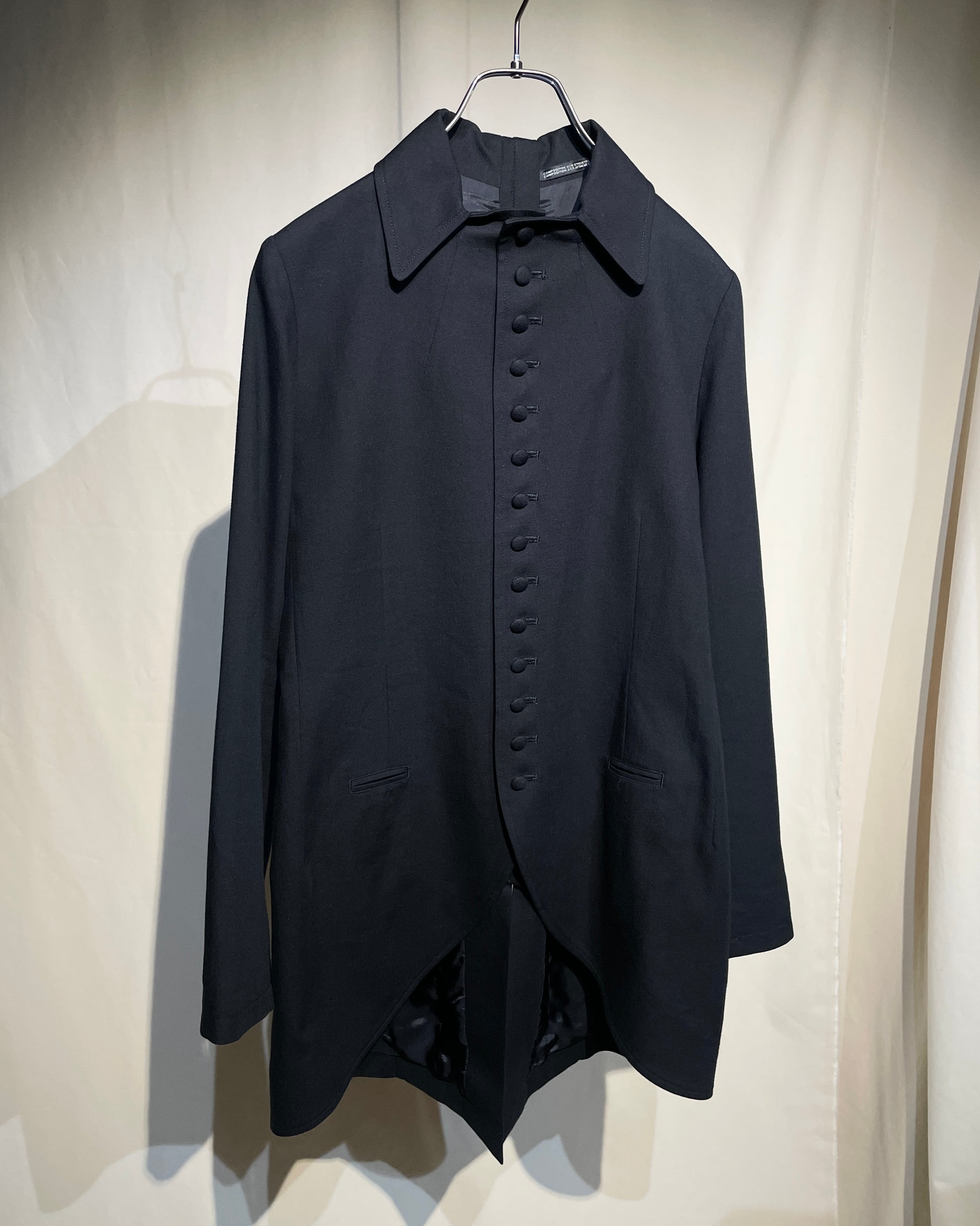 Yohji Yamamoto +Noir - Habit-à-la-Française Inspired Back Zip Separate Jacket