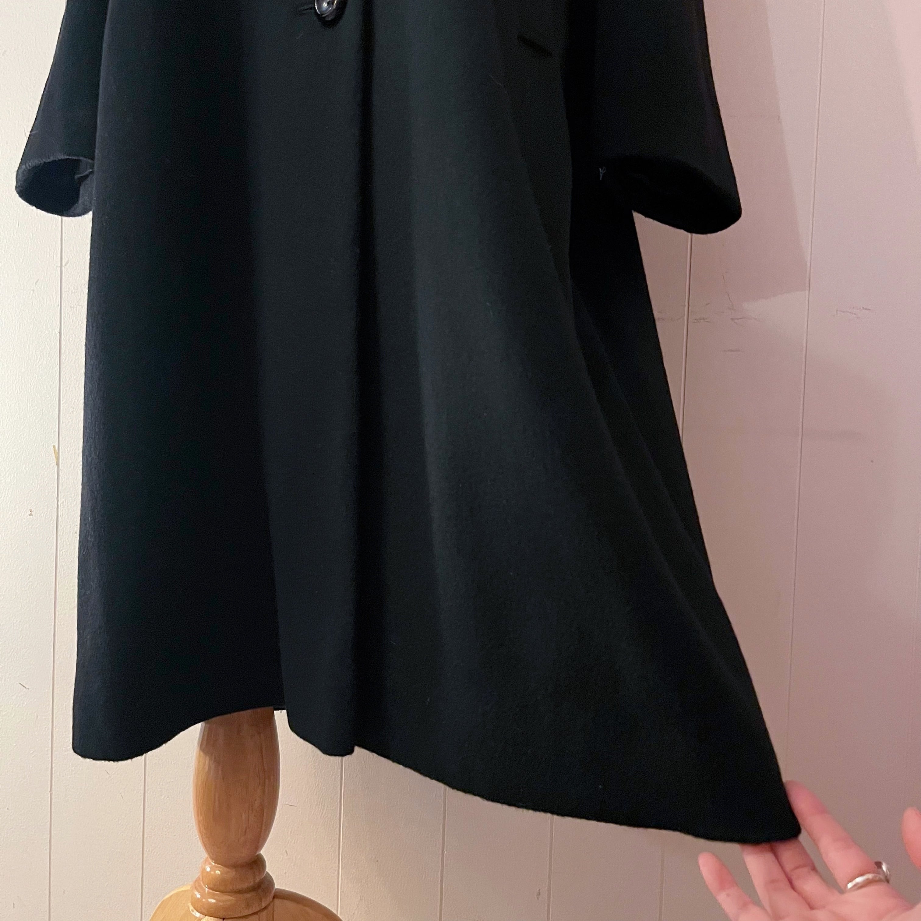 black cashmere long coat