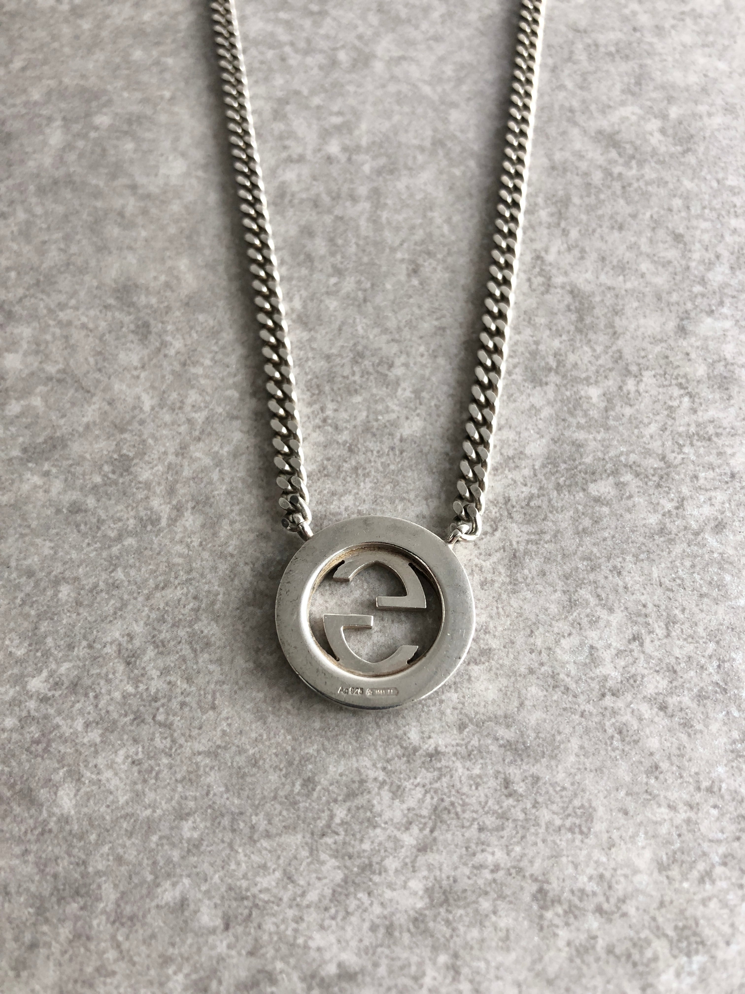 GUCCI グッチ ネックレス シルバー インターロッキング 925 vintage