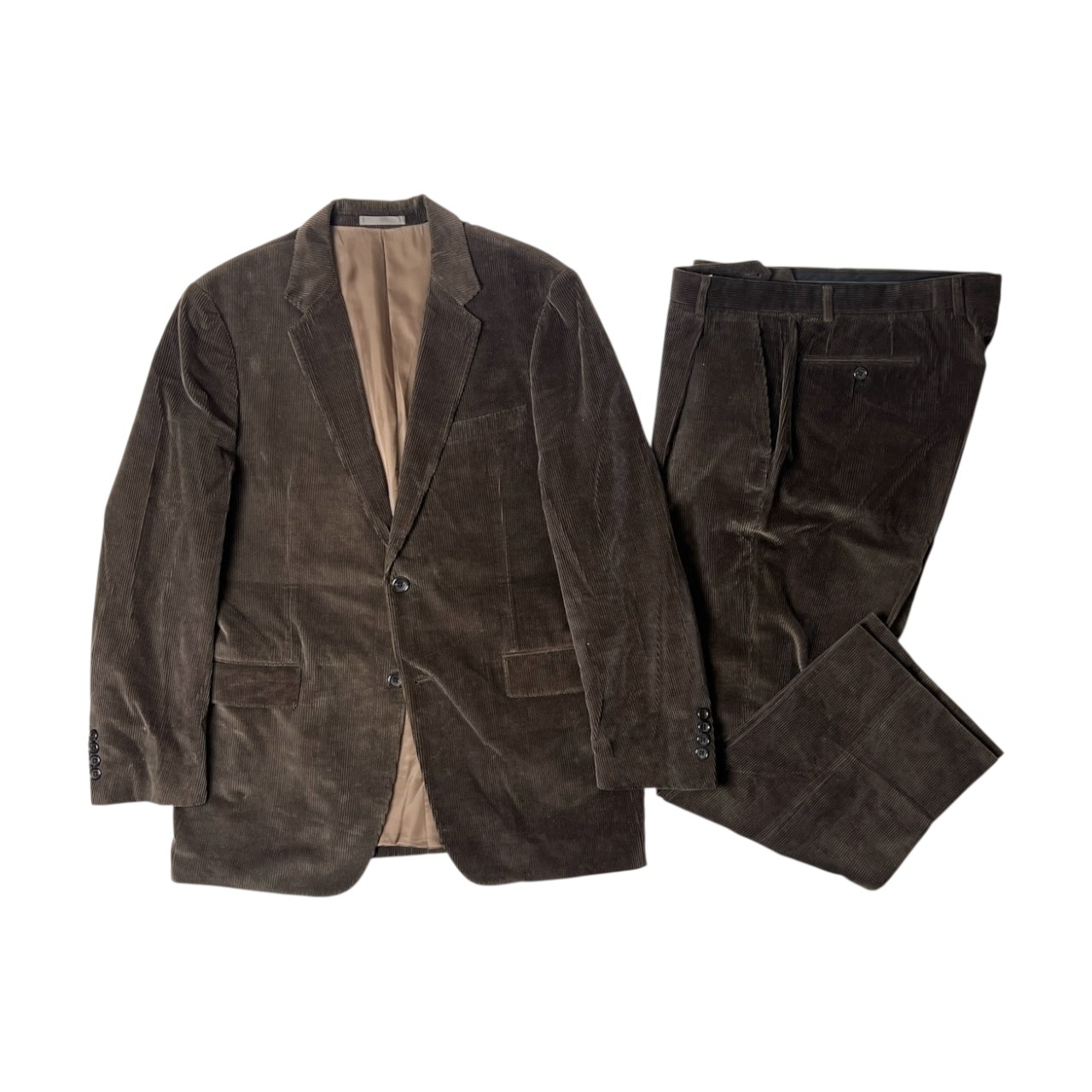 allegri アレグリ カシミヤ混 コーデュロイ セットアップ スーツ 50(LL) /W91/メンズ/上下セット