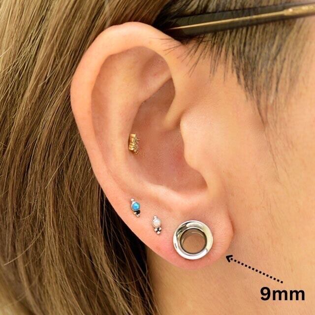 拡張ピアス 7mm 9mm スタンダード ロング インターナル ダブルフレア