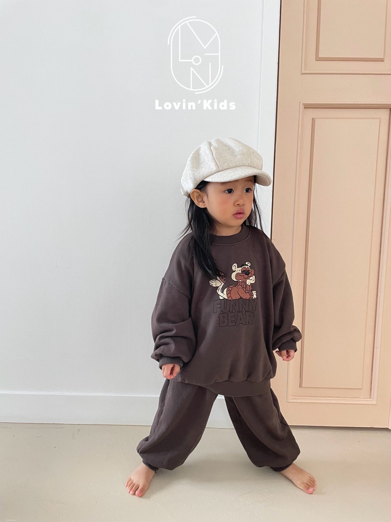 【Lovin'】ファニーベアスウェット ブラウン 110~130cm - 11