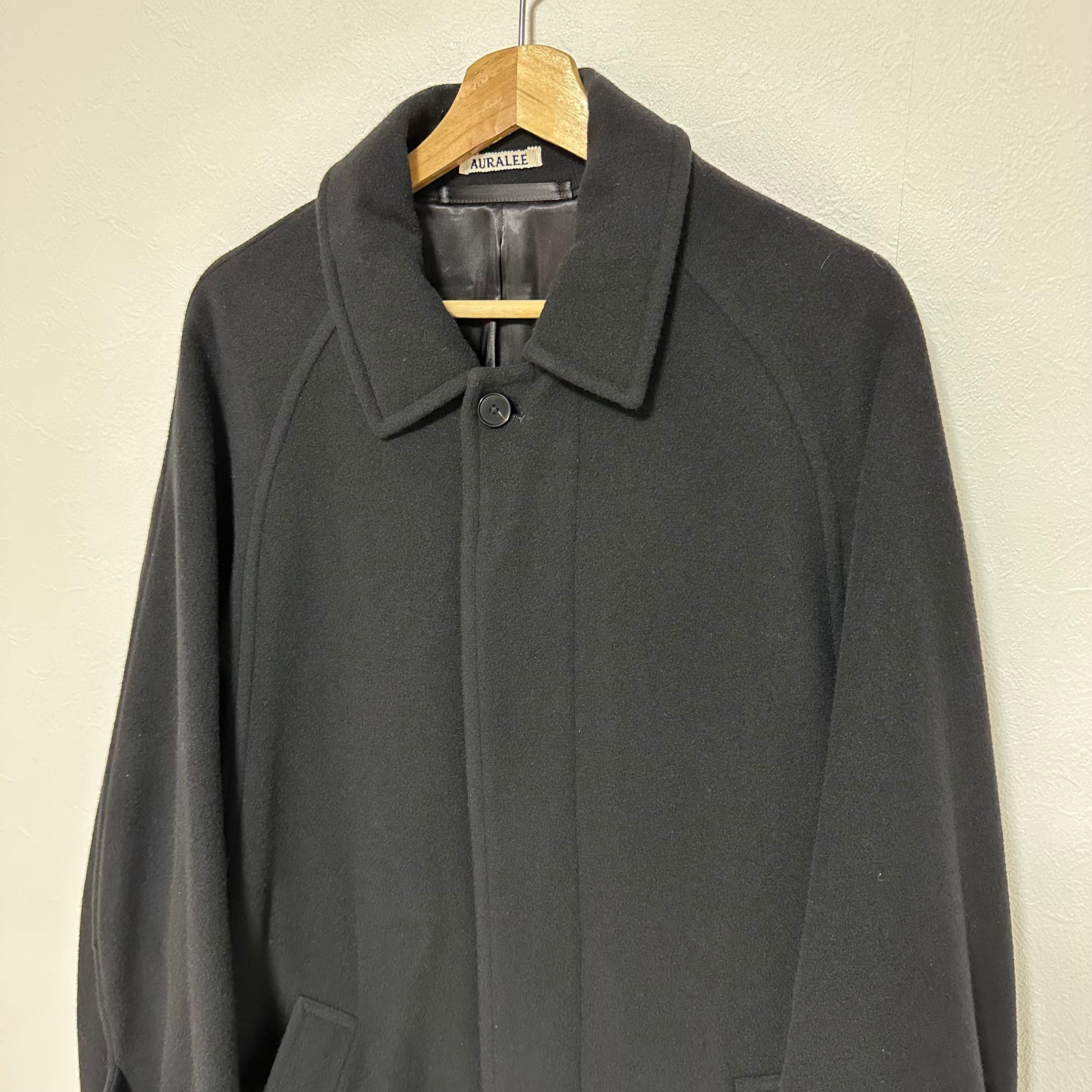 Auralee mosser ダークネイビー ステンカラーコート AURALEE -Cashmere Wool Mosser Soutien Collar Coat- | twelve blog