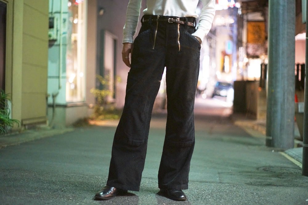 パンツ Euro Vintage French Boro Work Pants 10's] French Antique Salt & Pepper Cotton Twil Work Pants 