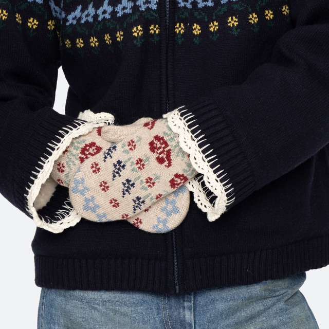 SEA NY　PRESTON KNIT MITTENS　CREAM