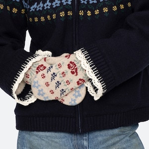 SEA NY PRESTON KNIT MITTENS CREAM
